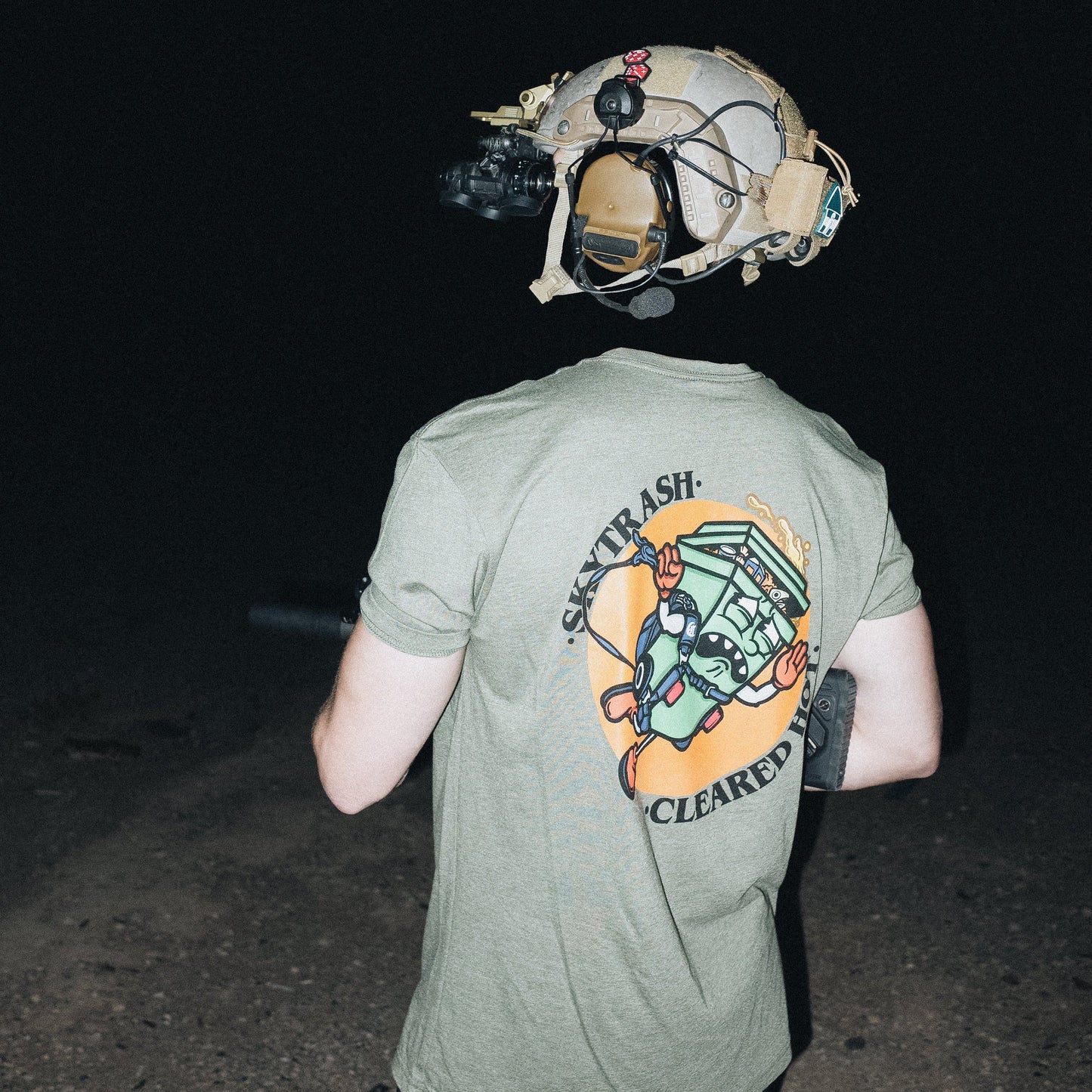 SKY TRASH - MIL GREEN TEE