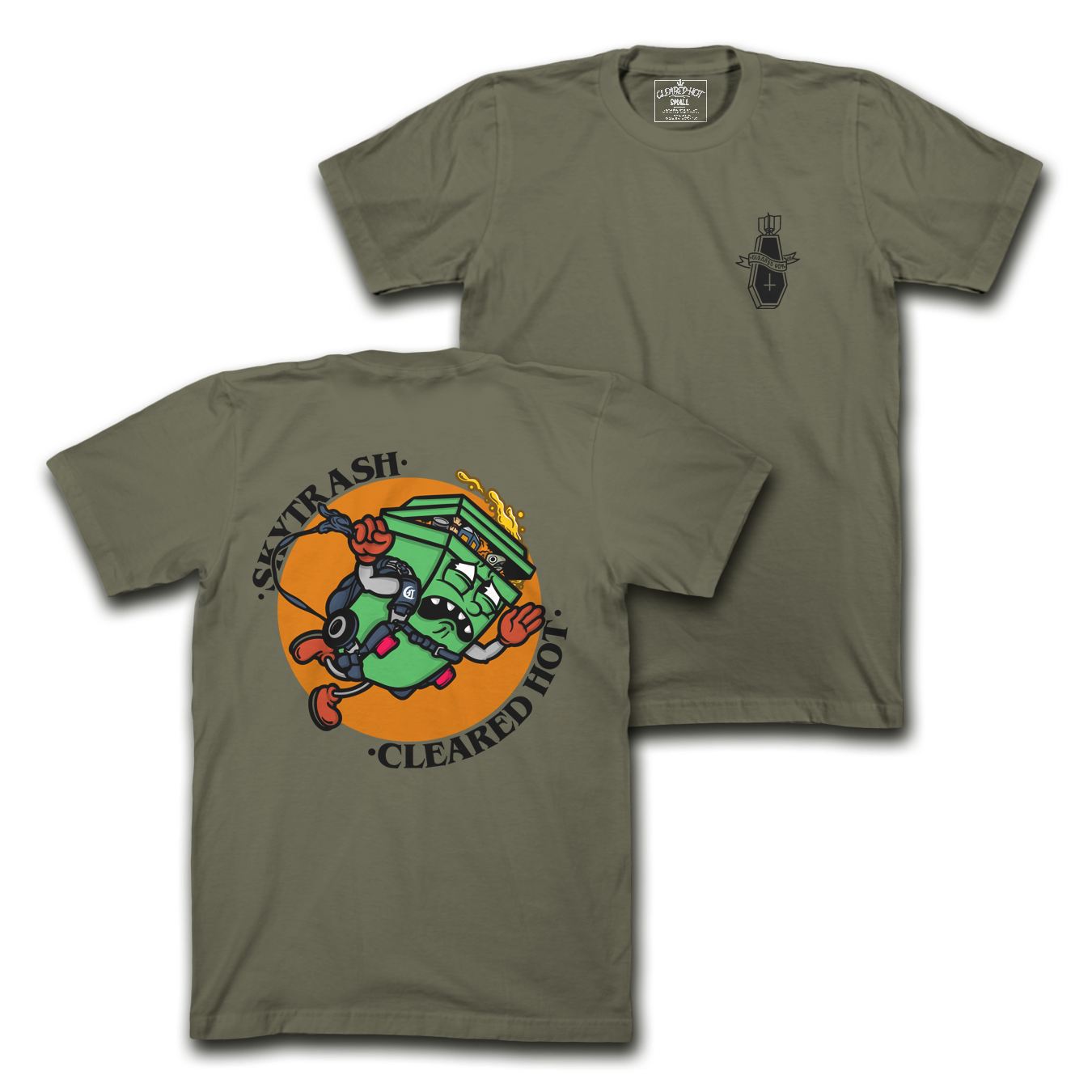 SKY TRASH - MIL GREEN TEE