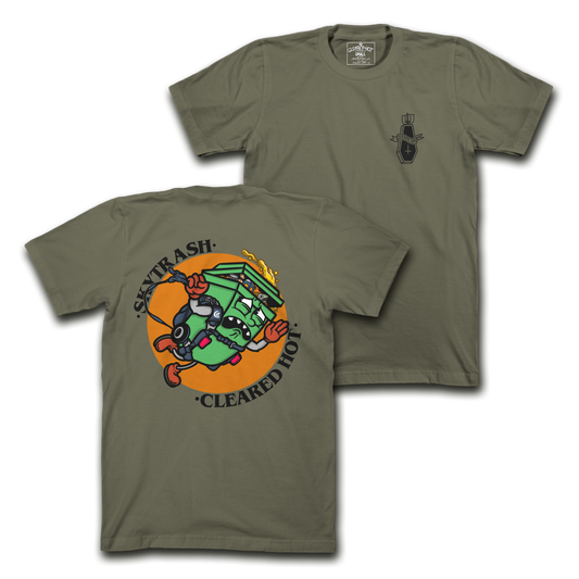 SKY TRASH - MIL GREEN TEE